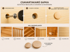 Tömörfa csavartakaró sapka - természetes fa kiegészítő